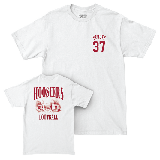 Football White Gates Comfort Colors Tee - Jackson Schott | #37 Youth Small