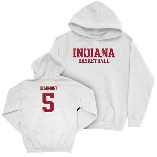 Women's Basketball White Staple Hoodie - Lenée  Beaumont | #5 Youth Small