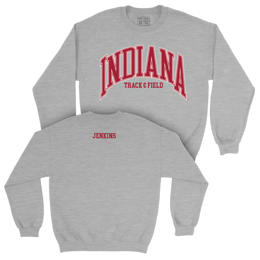 Track & Field Sport Grey Arch Crew - Mahogany Jenkins Youth Small