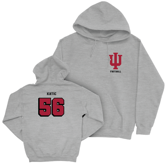 Football Sport Grey Vintage Hoodie - Mike Katic | #56 Youth Small