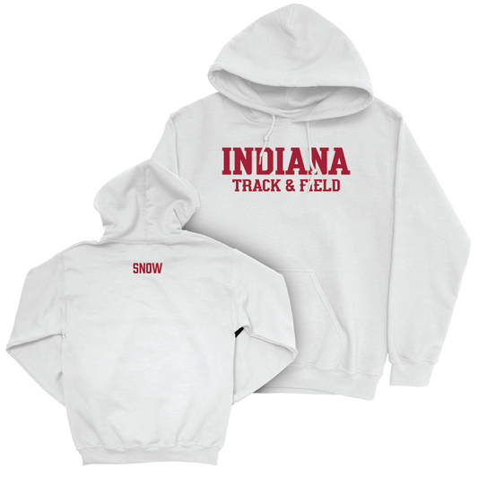 Track & Field White Staple Hoodie - Morgan Snow Youth Small
