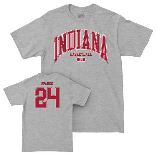 Men's Basketball Sport Grey Arch Tee - Payton Sparks | #24 Youth Small