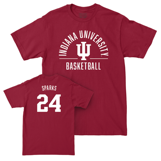Men's Basketball Crimson Classic Tee - Payton Sparks | #24 Youth Small