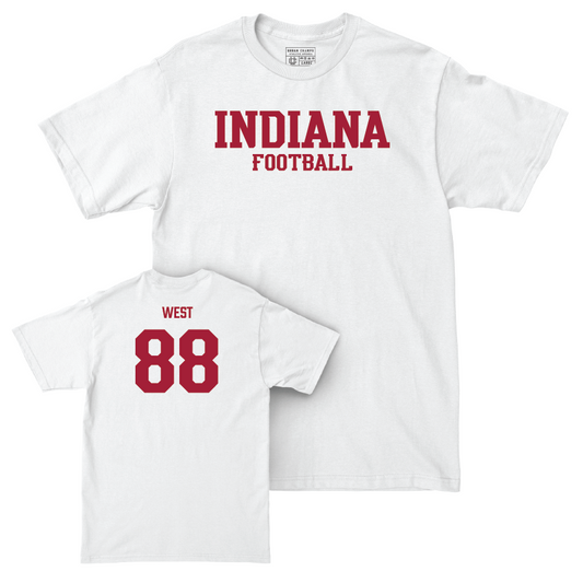 Football White Staple Comfort Colors Tee - Sam West | #88 Youth Small