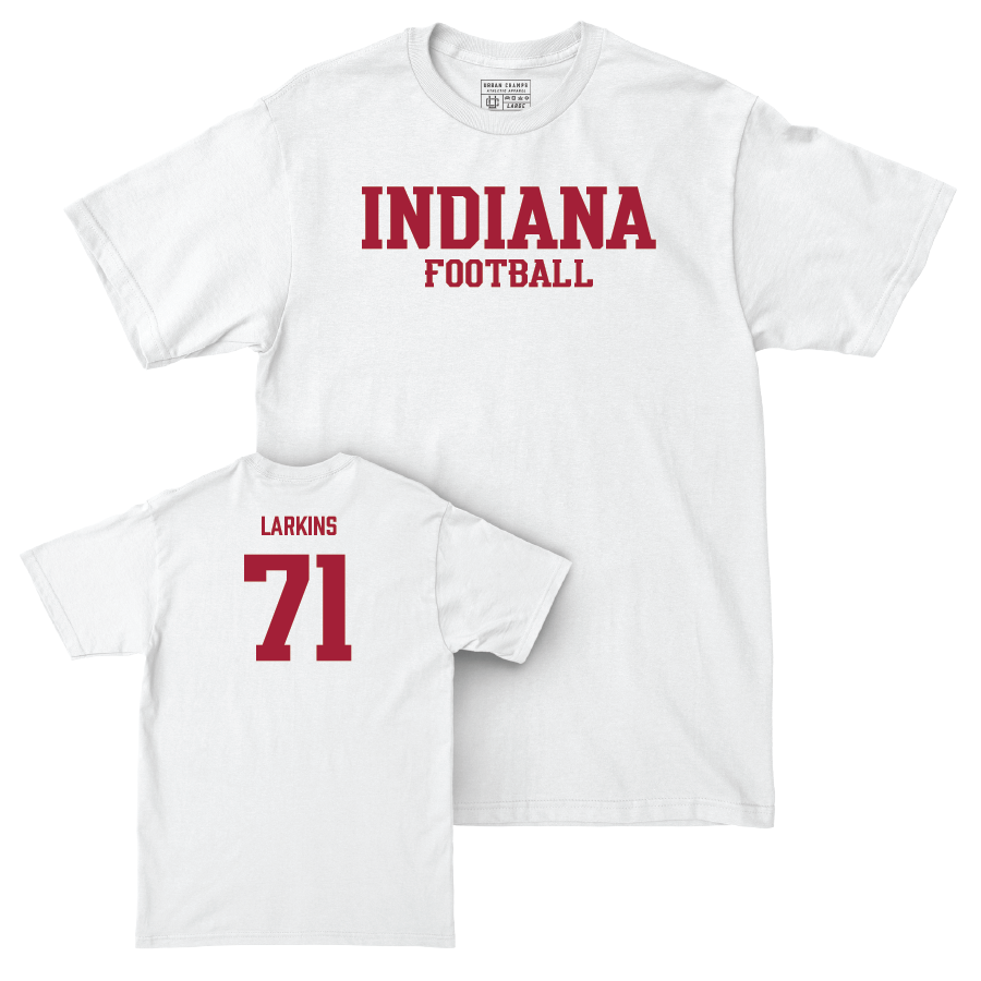 Football White Staple Comfort Colors Tee - William Larkins | #71 Youth Small