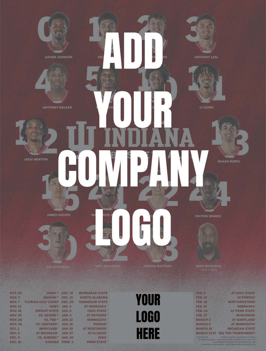 Corporate Sponsored 2023-2024 Indiana Men's Basketball Official Poster (18" x 24")