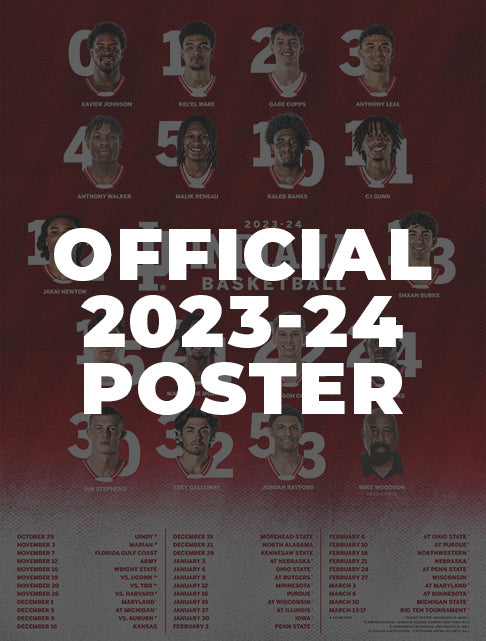 2023-2024 Indiana Men's Basketball Official NIL Poster (18" x 24")