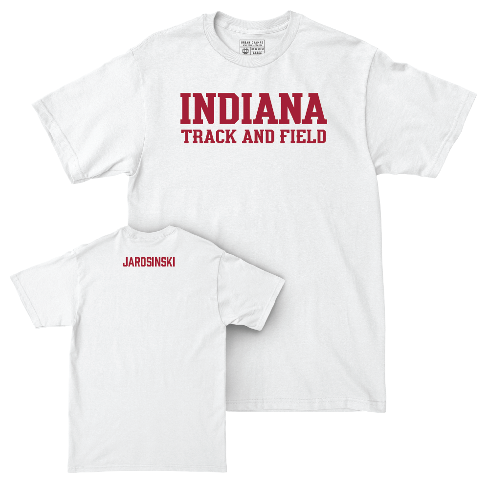 Track & Field White Staple Comfort Colors Tee  - Taylor Jarosinski