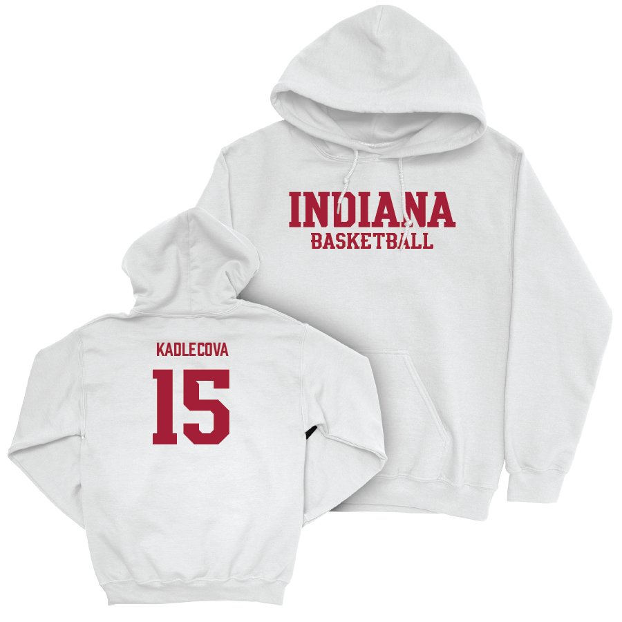 Women's Basketball White Staple Hoodie  - Valentyna Kadlecova