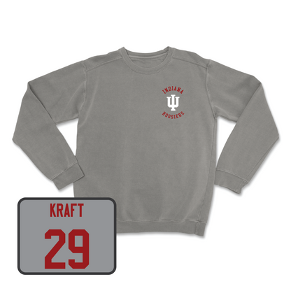 Grey Comfort Colors Indiana Baseball Trident Crew - Ryan  Kraft