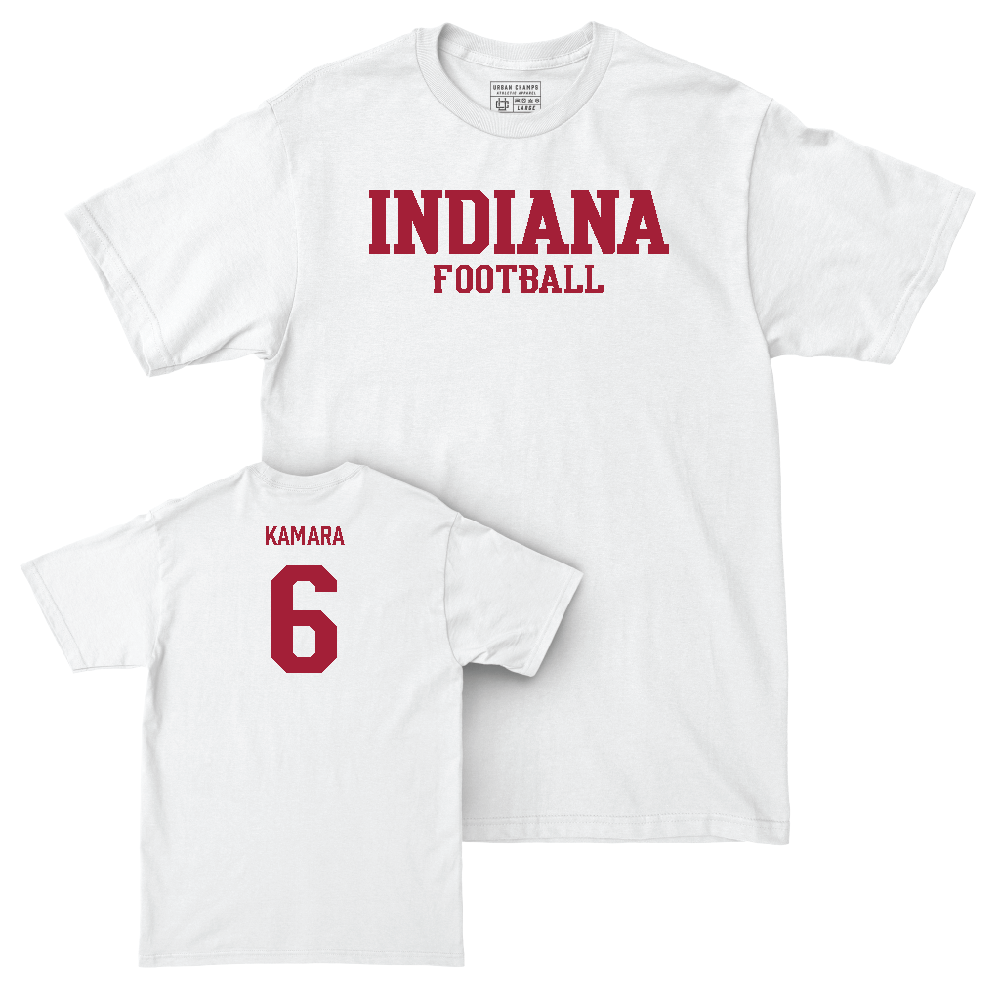 Football White Staple Comfort Colors Tee   - Mikail Kamara