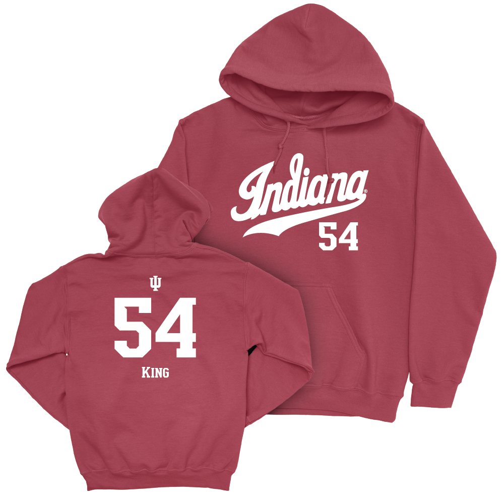 Football Crimson Script Hoodie    - Caleb King