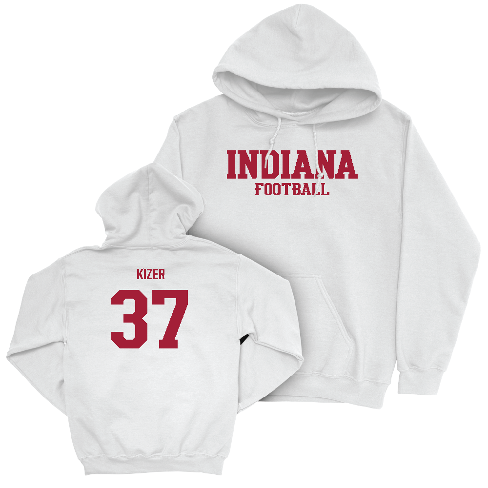 Football White Staple Hoodie   - Heath Kizer