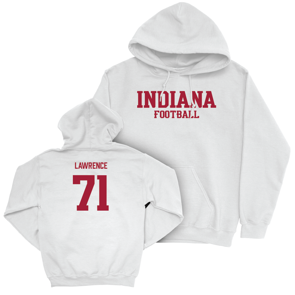 Football White Staple Hoodie    - Evan Lawrence