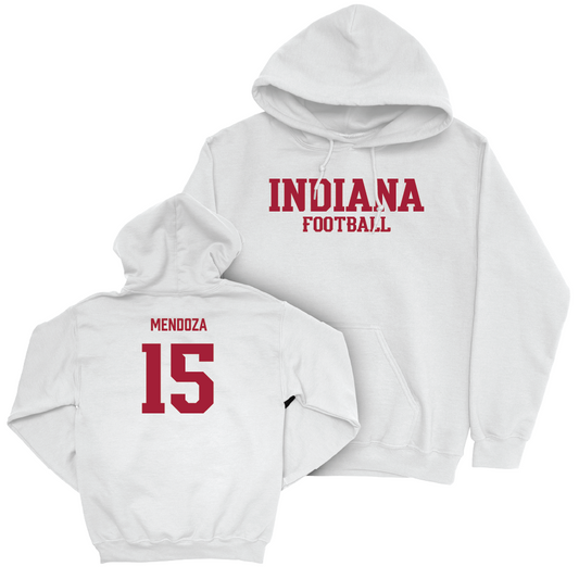 Football White Staple Hoodie   - Fernando Mendoza