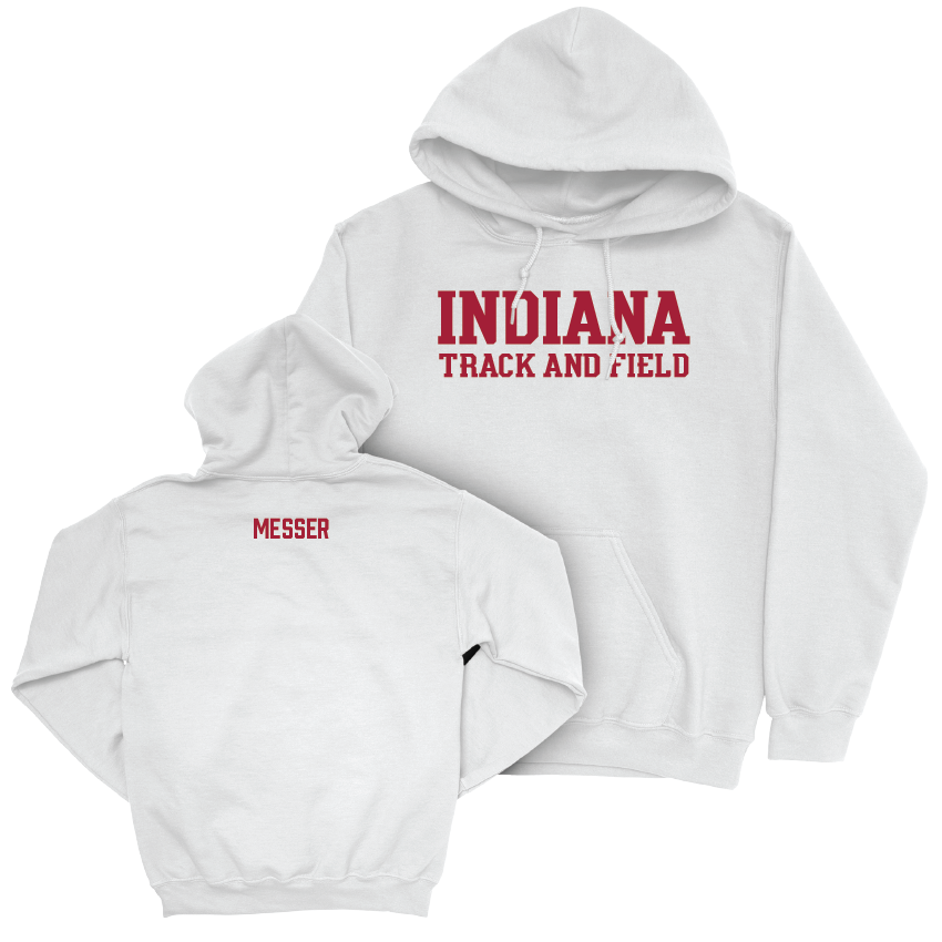 Men's Track & Field White Staple Hoodie  - Garrett Messer