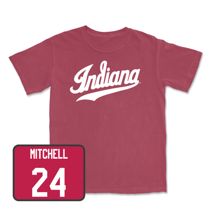 Crimson Indiana Softball Script Tee - Kinsey  Mitchell