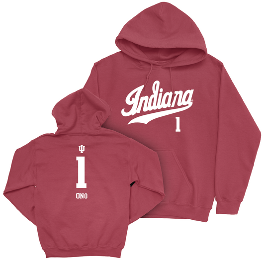 Men's Track & Field Crimson Script Hoodie    - Novo Ono