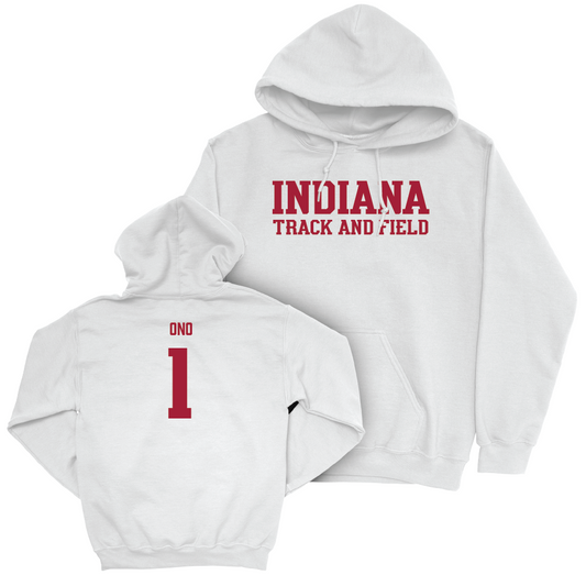 Men's Track & Field White Staple Hoodie    - Novo Ono