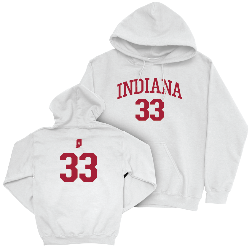 Women's Basketball White Shirsey Hoodie - Sydney Parrish | #33