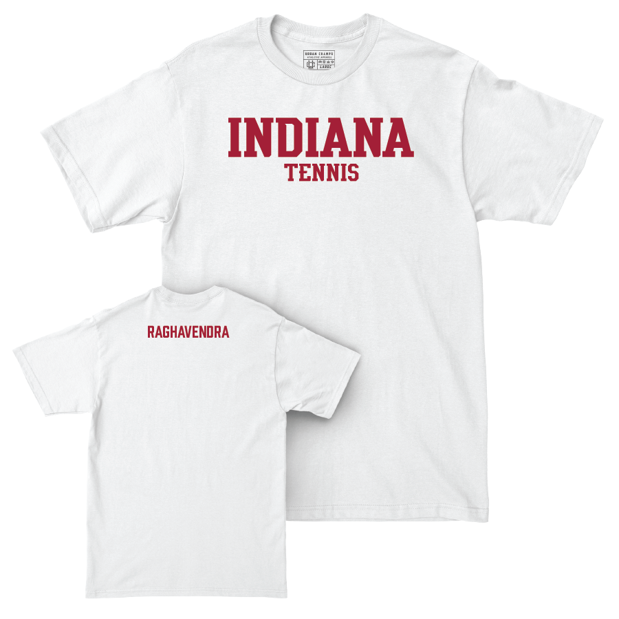 Men's Tennis White Staple Comfort Colors Tee  - Karan Raghavendra