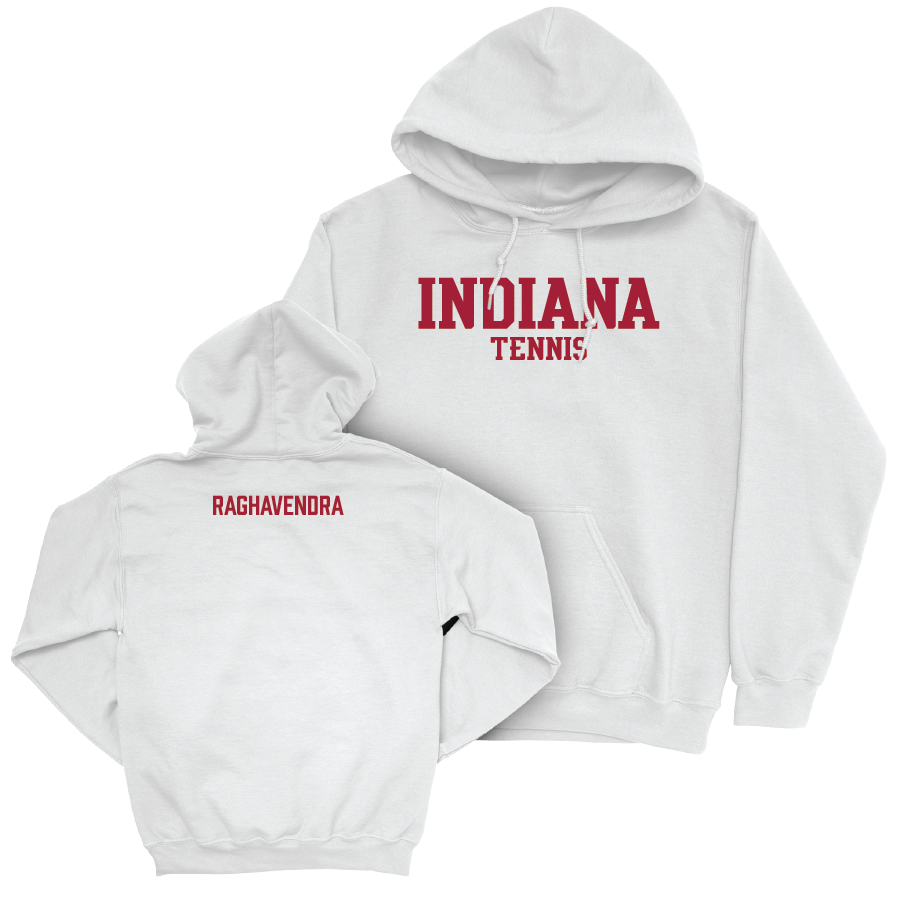 Men's Tennis White Staple Hoodie  - Karan Raghavendra