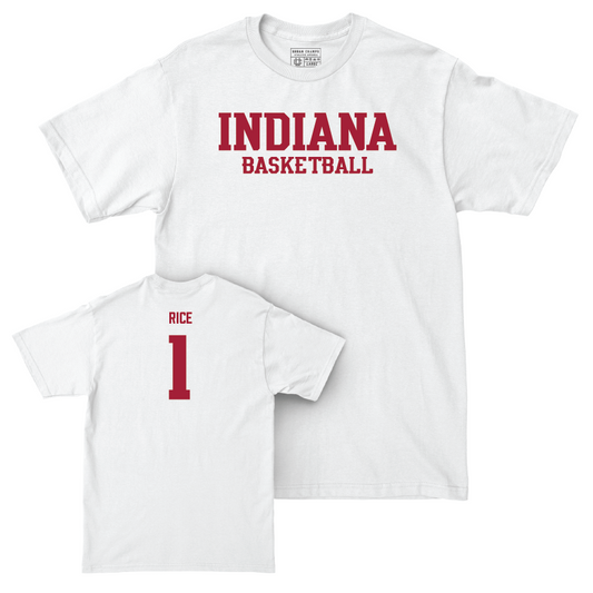 Men's Basketball White Staple Comfort Colors Tee   - Myles Rice