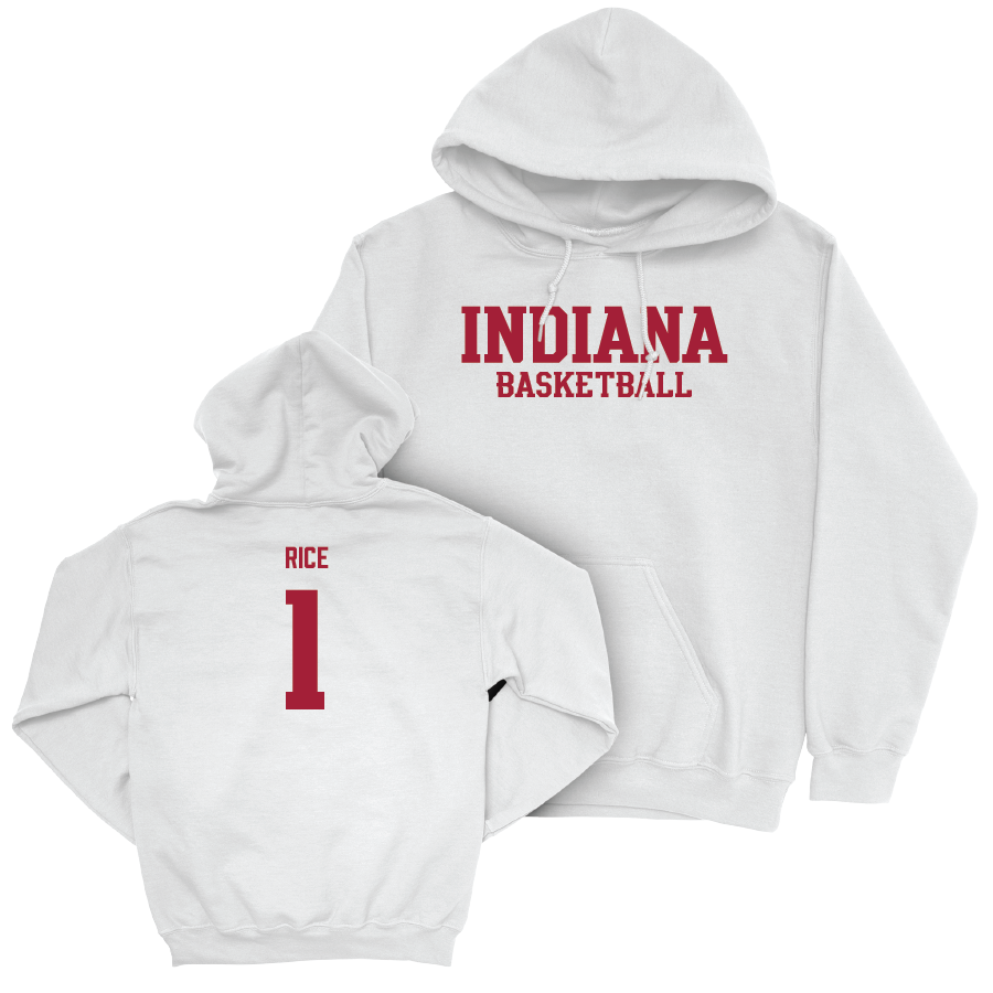 Men's Basketball White Staple Hoodie   - Myles Rice