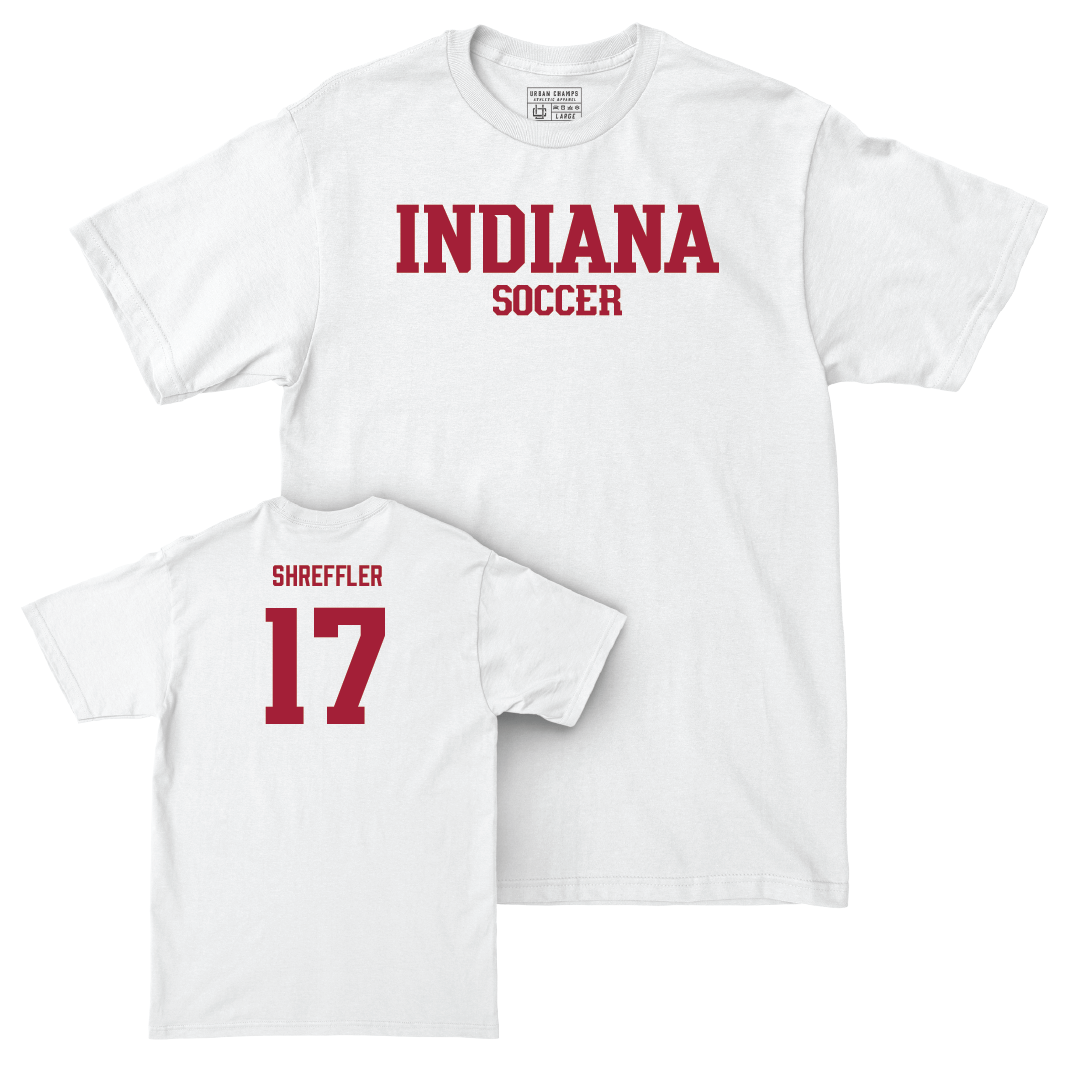 Men's Soccer White Staple Comfort Colors Tee   - Justin Shreffler