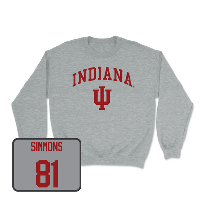 Athletic Heather Indiana Football Trident Crew - Brady  Simmons