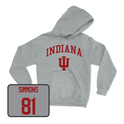 Athletic Heather Indiana Football Trident Hoodie - Brady Simmons