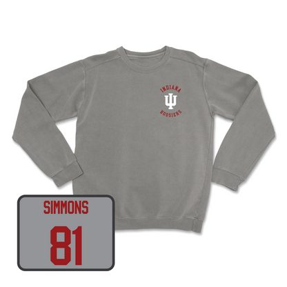 Grey Comfort Colors Indiana Football Trident Crew - Brady Simmons