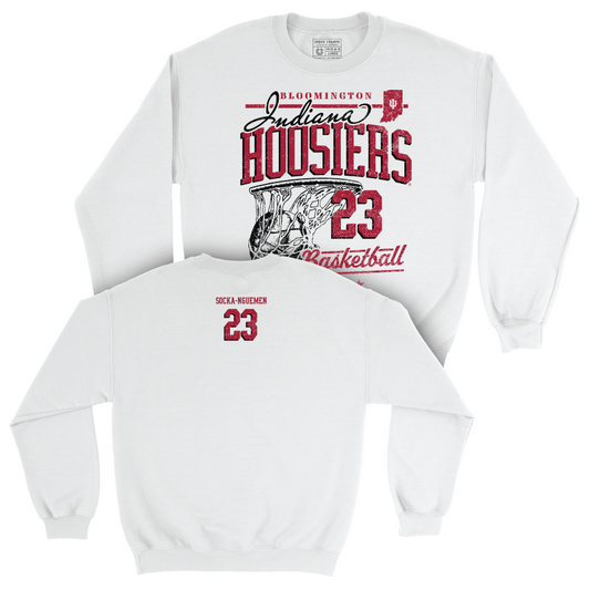 Women's Basketball White Hardwood Crew  - Zania Socka-Nguemen