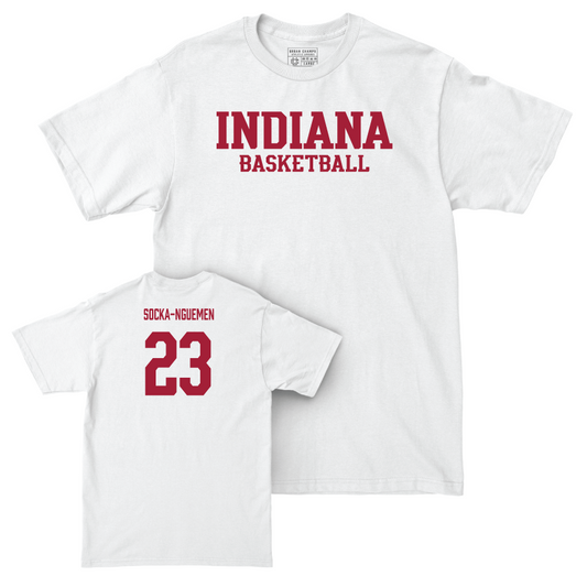Women's Basketball White Staple Comfort Colors Tee  - Zania Socka-Nguemen