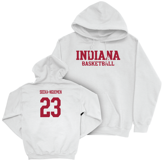 Women's Basketball White Staple Hoodie  - Zania Socka-Nguemen