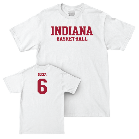 Women's Basketball White Staple Comfort Colors Tee  - Zania Socka