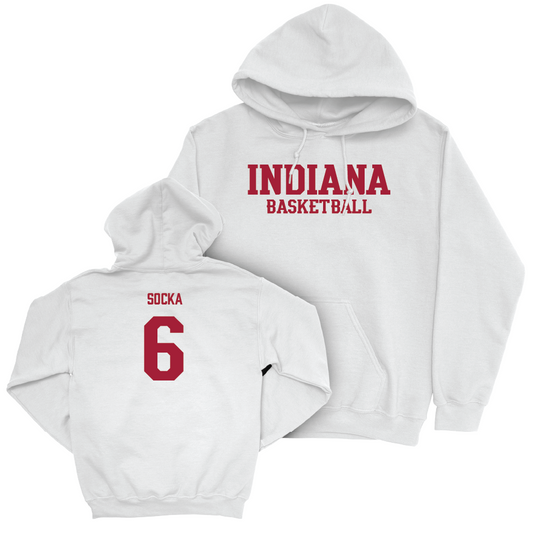 Women's Basketball White Staple Hoodie  - Zania Socka