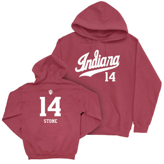 Softball Crimson Script Hoodie    - Sarah Stone