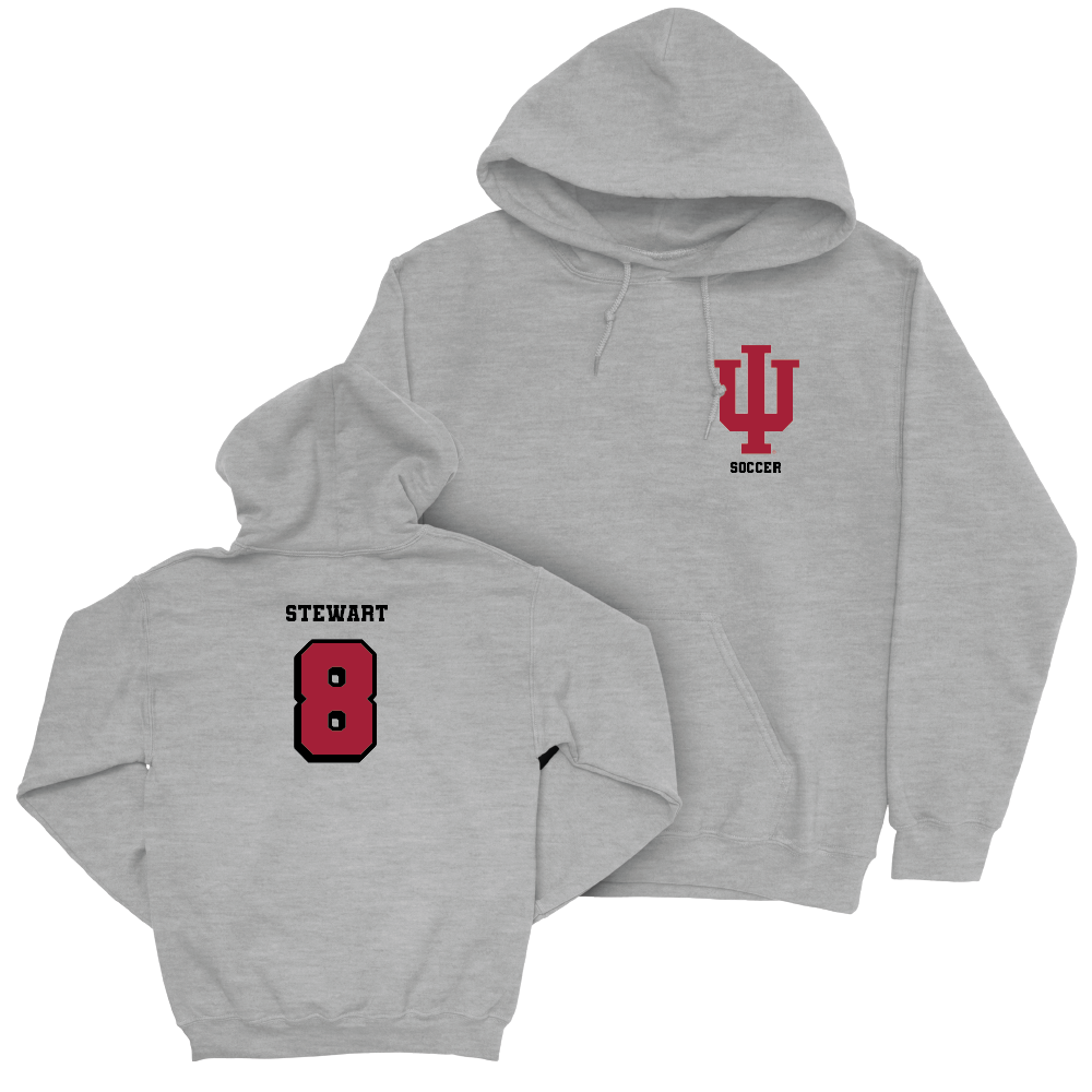 Men's Soccer Sport Grey Vintage Hoodie   - Seth Stewart