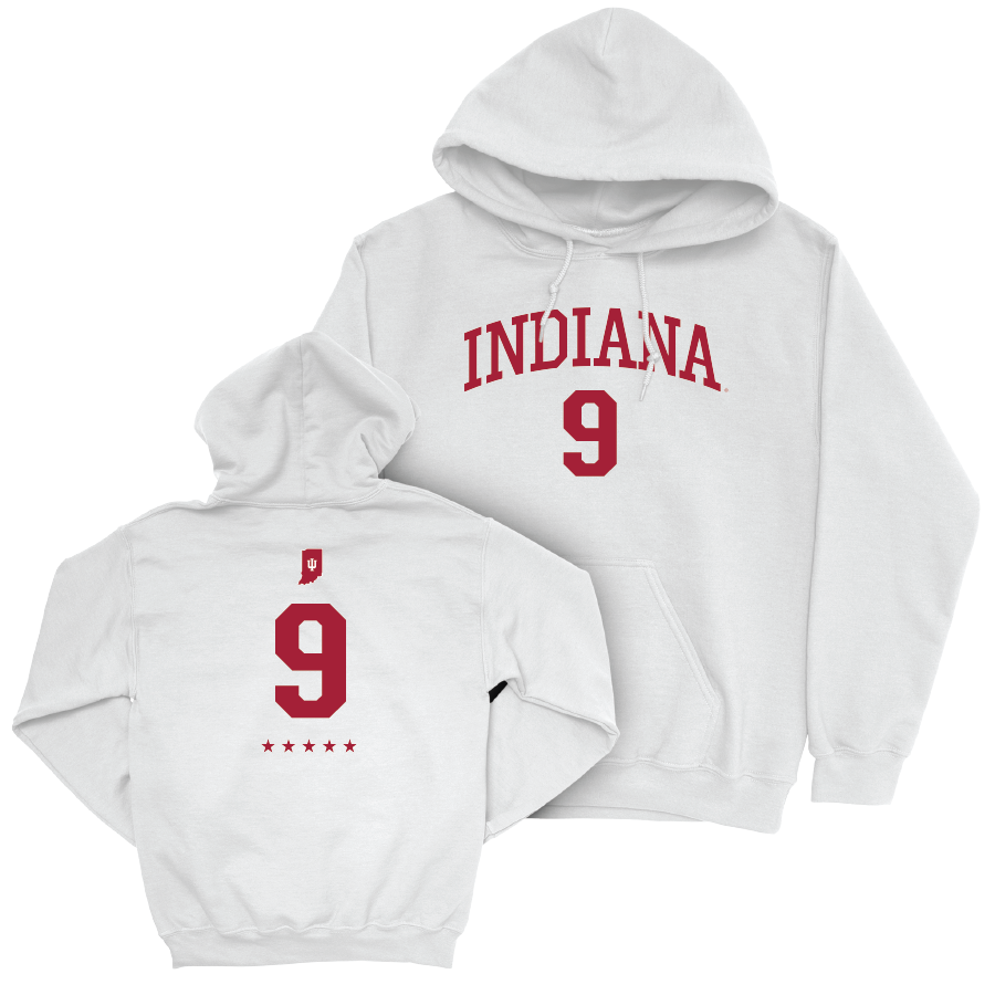 Baseball White Staple Hoodie - Brock Tibbitts | #9