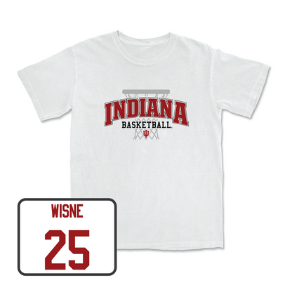 White Indiana Women's Basketball Comfort Colors Tee - Arielle Wisne