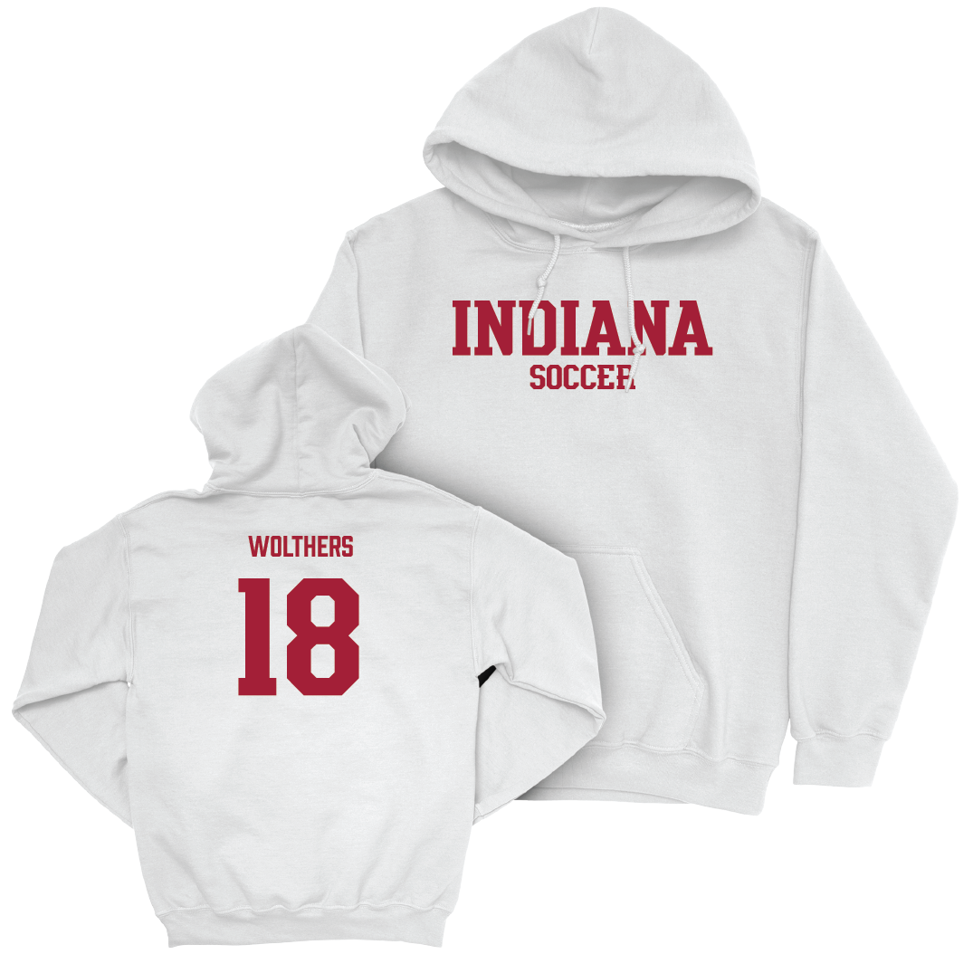 Men's Soccer White Staple Hoodie   - Lucas Wolthers