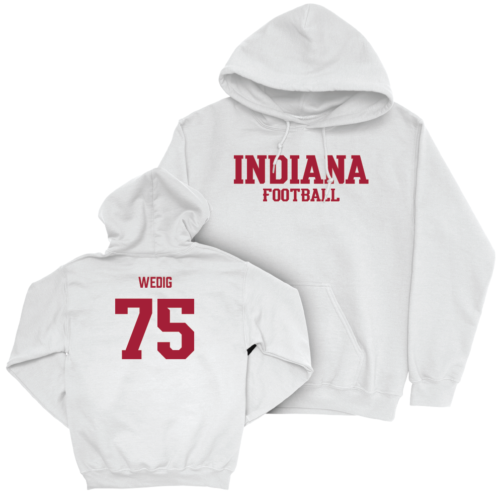 Football White Staple Hoodie    - Treyton Wedig