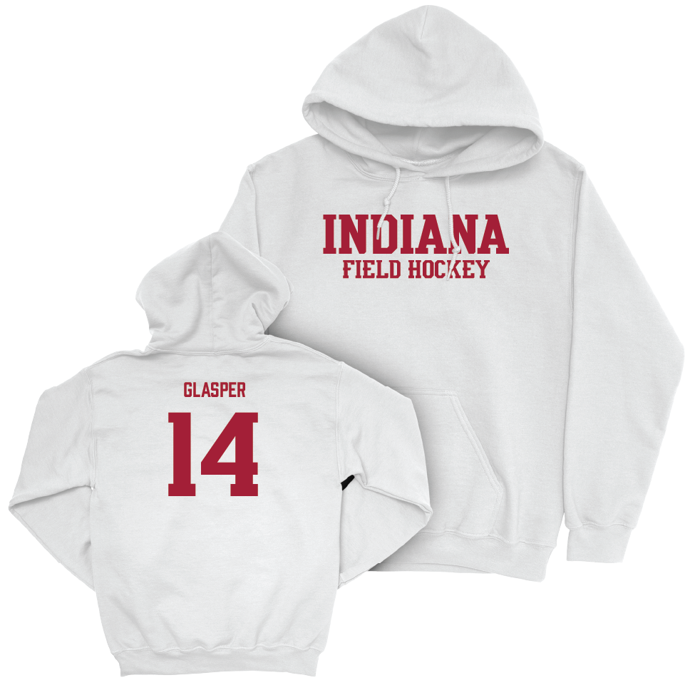 Field Hockey White Staple Hoodie    - Charlotte Glasper