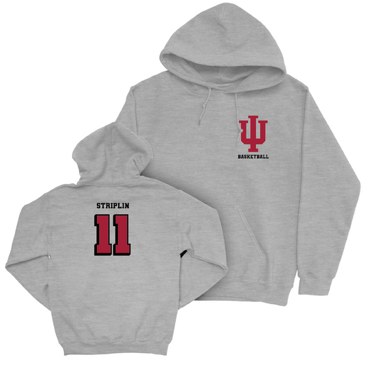 Women's Basketball Sport Grey Vintage Hoodie  - Karoline Striplin