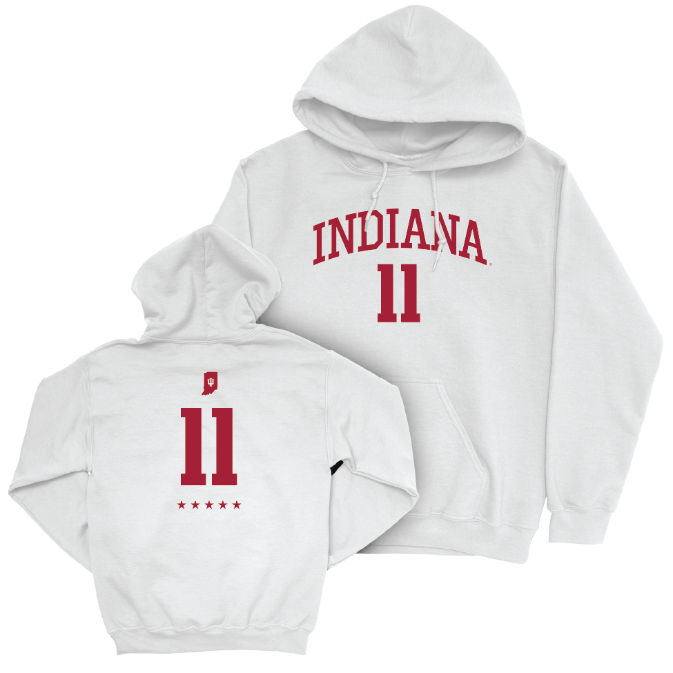 Women's Basketball White Shirsey Hoodie  - Karoline Striplin