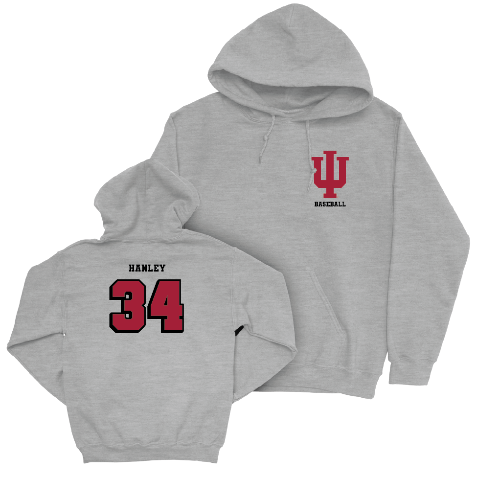 Baseball Sport Grey Vintage Hoodie   - Jake Hanley