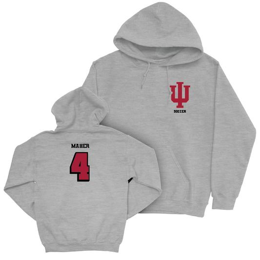 Men's Soccer Sport Grey Vintage Hoodie   - Josh Maher