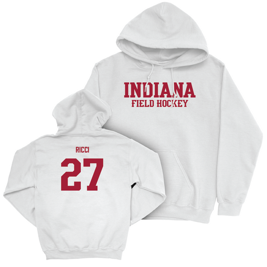 Field Hockey White Staple Hoodie    - Theresa Ricci