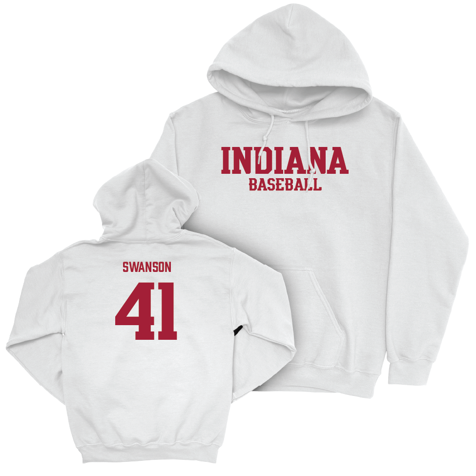 Baseball White Staple Hoodie   - Deron Swanson